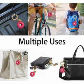 JOZMMZEOOA Case for AirTags Pendant, Soft TPU Case with Key Ring, Compatible with AirTag Tracker, Airtags Key Ring, Mini Case for AirTags Tracker, Scratch-Resistant, Washable, pink-red, Unit size