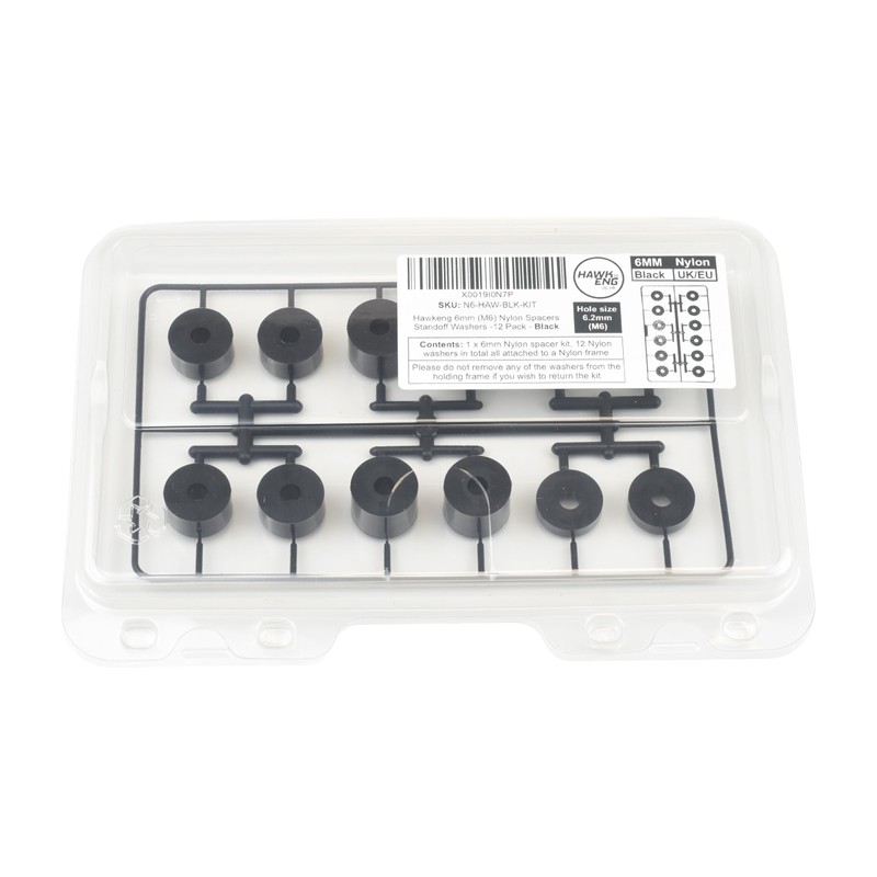 Hawkeng 6mm (M6) Nylon Spacers Standoff Washers (12 Pack) 4