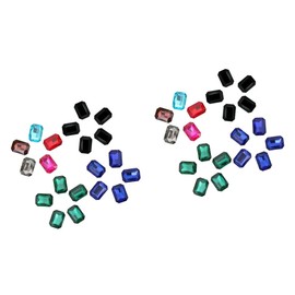 Healvian 100pcs Rhinestone Crystal Octagonal Drills Nail Art Decor DIY Jewelry Accessories