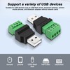 XMSJSIY USB Screw Terminal Block Adapter Connecotr USB 2.0 A
