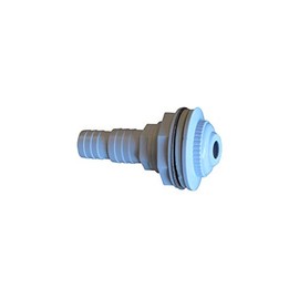 SPIRATO Inlet Nozzle for Steel Wall Basins Inlet Nozzle White with Connection 32-38 mm