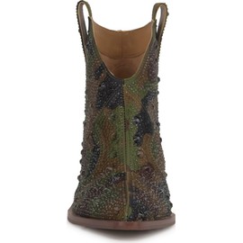 Jessica Simpson Women's Zadie Ankle Boot, Forest Camo Satin, 6.5