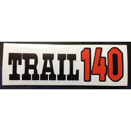Honda CT90 1974 K5 Style Trail 140 Airbox Decal,  Red/Blk Custom Trail 140 Decal