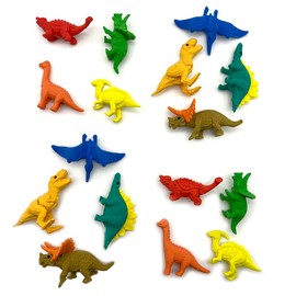 16 PCS Dinosaur Puzzle Erasers, 3D Dinosaur Pencil Erasers for Party Favors Classroom Prizes
