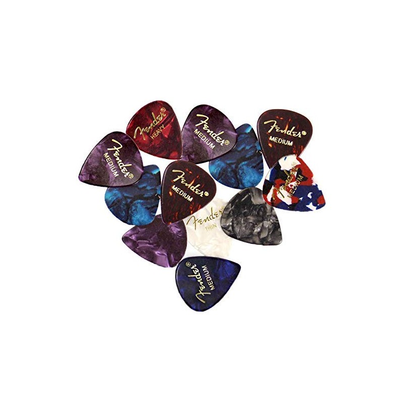 Fender Premium Picks Sampler - 12 Pack Includes Thin, Medium