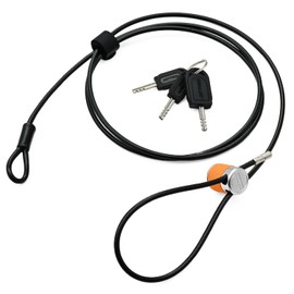 Daytona 31260 Motorcycle Wire Lock, Jacket/Helmet Anti-Theft Padlock, Key with LED Light, Stronger Cable Lock, 70.9 inches (1800 mm), Orange