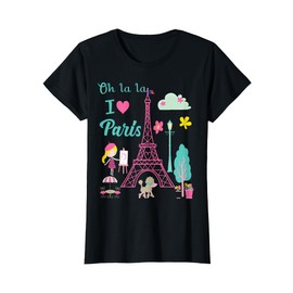 Oh la la I love Paris Eiffel tower French Traditions T-Shirt