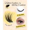 BEYELIAN Cluster Lashes, D Curl Cluster Eyelash Extensions, 182 Pcs