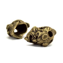 oleksandr.victory Bead Bronze Paracord Leather Lanyard Beads Hand-CAST Metal (Hellboy)