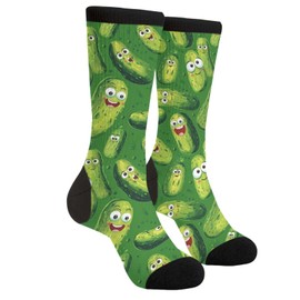 Novelty Crew Socks, Funny Socks Crazy Socks, Casual Happy Pickle Calf Socks For Men And Women
