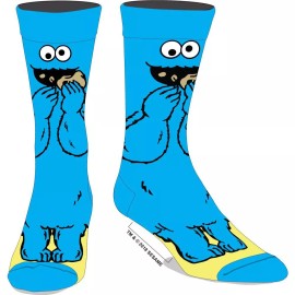 Bioworld Sesame Street Cookie Monster 360 Character Crew Socks