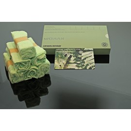 Generisch Bamboo All-Purpose Cloths 100% Bamboo Set of 6 Sustainable Cleaning Cloths Bamboo Cleaning Cloths Bamboo Cleaning Cloths 25 x 25 cm Green