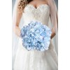 ICBOX 6pcs 28in Blue Hydrangea Artificial Silk Flowers for Tall