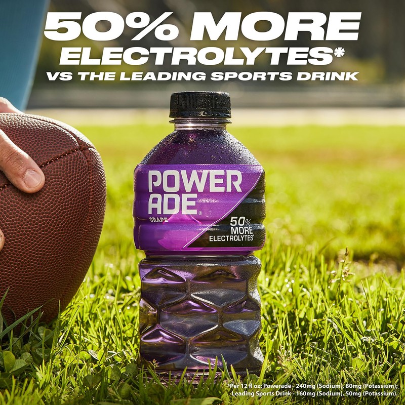POWERADE Sports Drink Grape, 20 Ounce (Pack of 24)