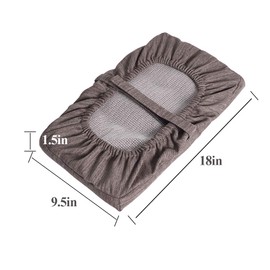 baibu Saddle Stool Cushions, Super Soft Bar Stool Cushion Saddle Stool Seat Cushions with Ties - One Pad Only (Khaki, 18x9.5x1.5in)