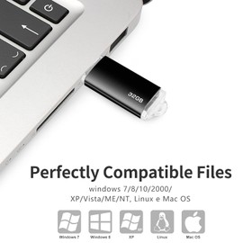 USB Stick 32 GB Pen Drive 32 GB USB Flash Drive Memory Stick 32 GB (Black)