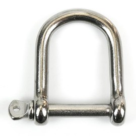 DAUMLINK® Aisi 316 A4 Stainless Steel D-Shackles Wide (Pack of 2) for Connecting Chains or Tamps to Eyelets (6 mm)
