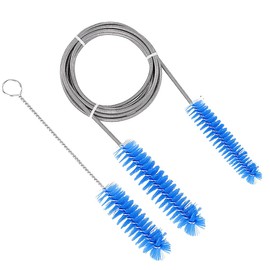 EIHI Pack of 2 Pipe Cleaning Brush, Cpap Tube and Mask Cleaning Brush, Double-Sided Hose Brush Made of Stainless Steel, Brushes Diameter 15 mm and 19 mm, Tube Brush for Cpap, Pipes Aquarium Cleaning