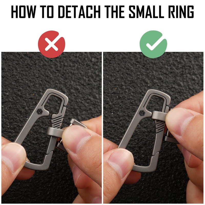 [KeyUnity] KM04 Titanium Carabiner Keychain Clip Quick Release EDC Key