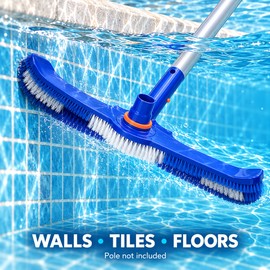 20 Inch Pool Vacuum Brush Head, K-1028 Underwater Suction Cleaner with Nylon Bristles and 1.5 Inch Hose Connection