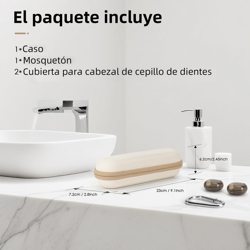 Estuche Portátil para Cepillos de Dientes, Material EVA Resistente al