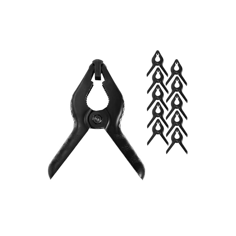 Pack of 10 Heavy Duty Muslin Spring Clips, Photo Booth