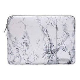 MOSISO Laptop Sleeve Case Compatible with MacBook Air/Pro, 13-13.3 inch Notebook, Compatible with MacBook Pro 14 inch 2021 2022 M1 Pro/M1 Max A2442, Polyester Vertical Painting Marble Bag with Pocket