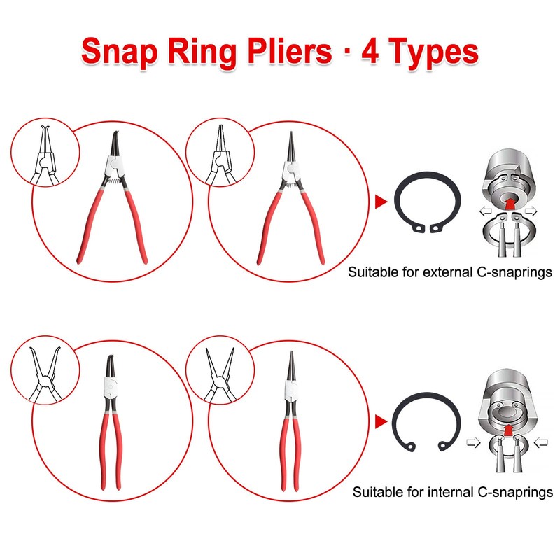 SPEEDWOX 13-Inch Snap Ring Pliers, Internal Retaining Ring Pliers 90