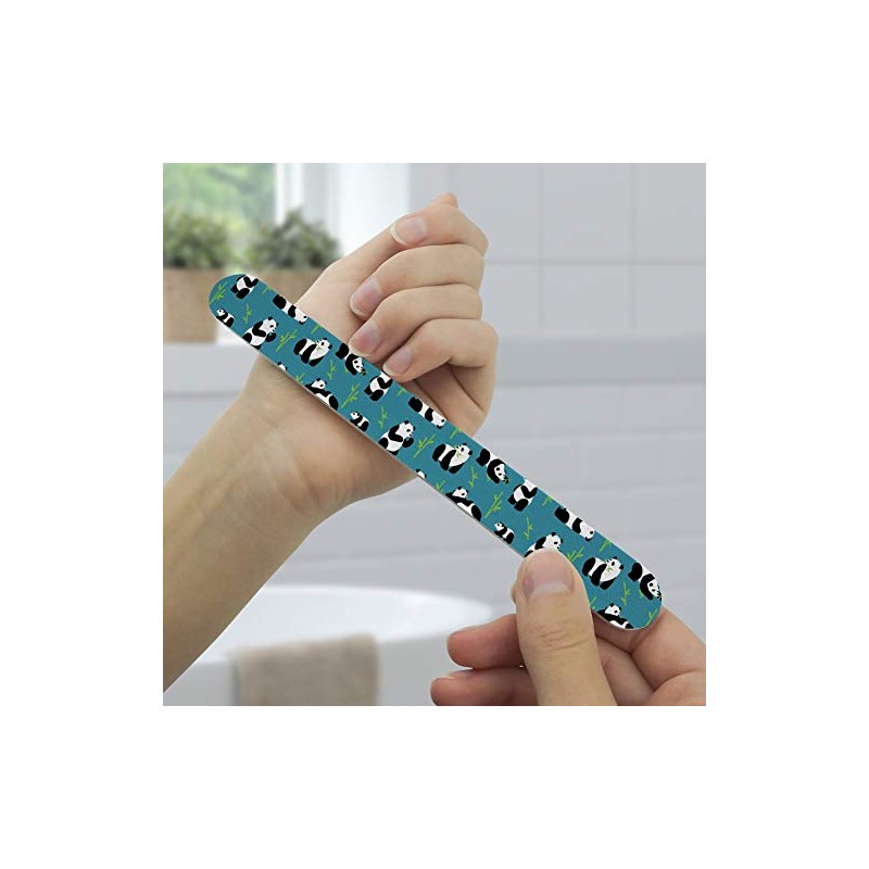 Panda and Bamboo Pattern Double-Sided Nail File Emery Board Set