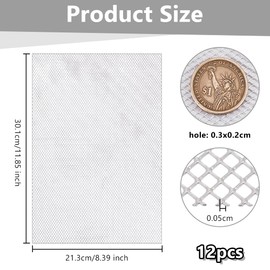OLYCRAFT 12Pcs Aluminum Wire Mesh 30.1x21.3 cm Sculpting Mesh Sheet for Sculpting Clay Craft Metal Window Screen Net Small Hole Aluminum Net Sheet for Arts Craft Metal DIY Projects Home Decor