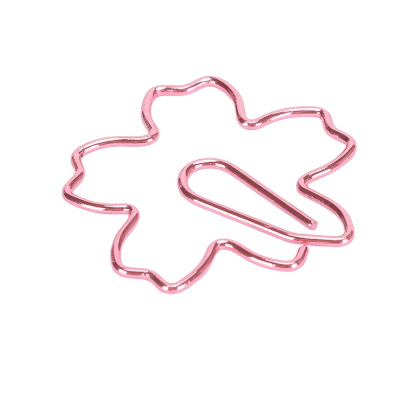 100pcs Sakura Shape Paper Clips Increased Slip Resistance Plating Process