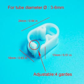 50PCS Plastic Tubing Clips Adjustable Tube Clamps 3-6mm/0.118-0.236 in Tube Laboratory Pinch Valve Flow Control Hose Clamp
