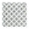 Carrara White Italian (Bianco Carrara) Marble Florida Flower Mosaic Tile
