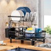 GAOKASE 2 Tiers Dish Drying Rack, Space-Saving Dish Racks for