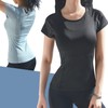 Women's Short-Sleeved Pilates & Yoga Top Cover-Up Workout Wear Black 55