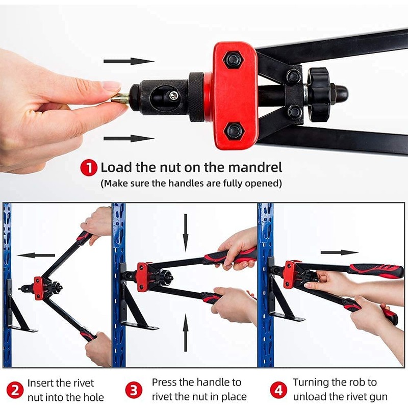 RZX 14" Rivet Nut Tool, Hand Riveter Gun Blind Rivet