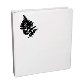 World Design Fern Plant Silhouette Notebook Car Laptop 5.5" (Black)
