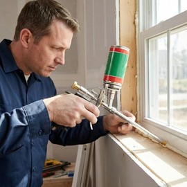 1X PU Spray Foam Gun, sealant Foam Gun, Spray Foam Distribution Gun, Spray Thermal Insulation Expansion Foam Gun, Used to Fill The Gaps of Sealed Windows