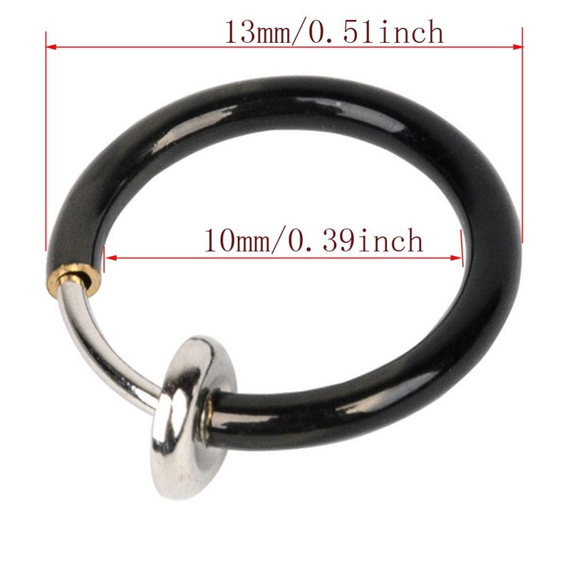 yueton 10 Pairs Non - Piercing Fake Spring Septum Nose