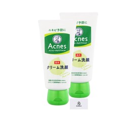 ロート製薬 メンソレータム アクネス 薬用クリーム洗顔 130g 2本セット [医薬部外品] Aronheurオリジナルマスクケース付き