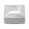 Plum Fittings 2" x 2" Square Pressed Steel Dome Caps