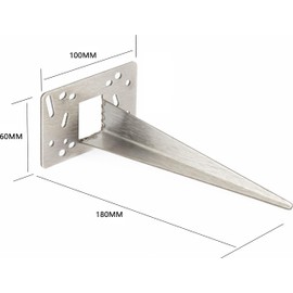 BOLD Stainless Steel Ground Spike for Garden Sockets (Suitable for Socket Columns of the BOLD Orio, Pado, Volo & Abano Series as well as Many Other Manufacturers) Silver Version from 2024