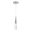 JoollySun Modern Crystal Pendant Light: Brushed Nickel Mini Hanging Light
