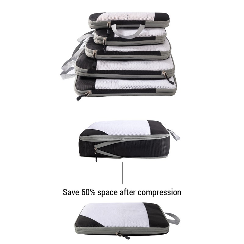 1 Set Compression Packing Cubes Compressible Travel Packing Organizer for