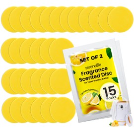 SereneLife Lemon Scented Fragrance Discs - 30 Long-Lasting Aroma Discs for Towel Warmers & Air Fresheners - Eco-Friendly Odor Elimination - 2 PACK