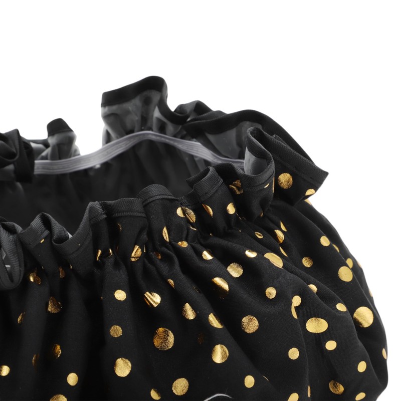 VOCOSTE Shower Cap, Hair Cap, Dot, Double Layer Waterproof, Reusable