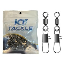 KT Tackle Fishing Clips & Swivels 5 sizes 4/0, 3/0, 2/0, 1/0, #1 25/50Pcs (25, 3/0)