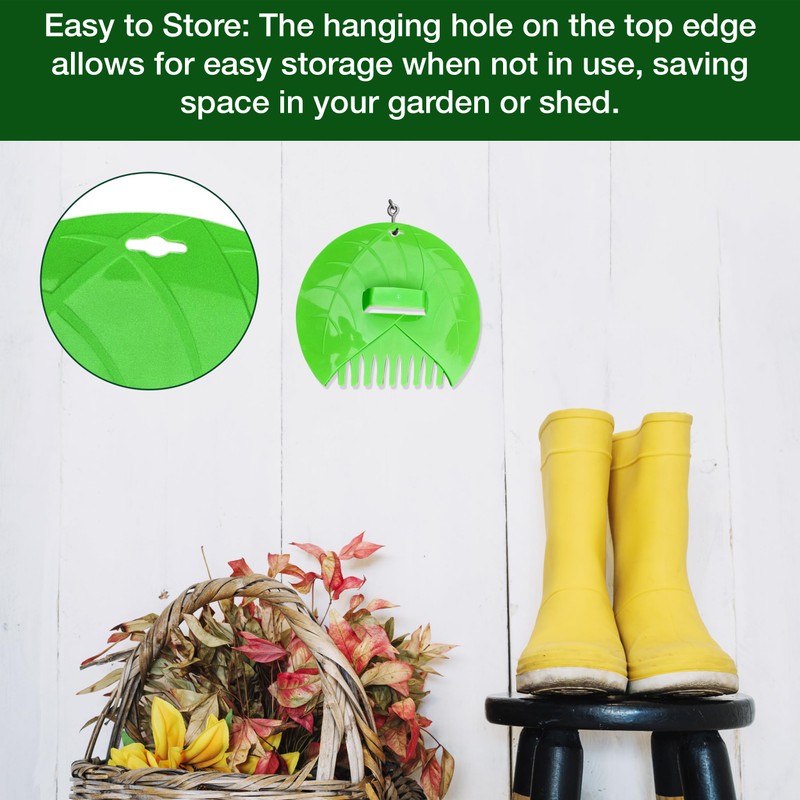 Large Leaf Rake & Hay Collector Leaf Grabber Set |