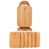Bamboo Cutting Board Set for Kitchen,Small Cutting Boards with Holder,Serving