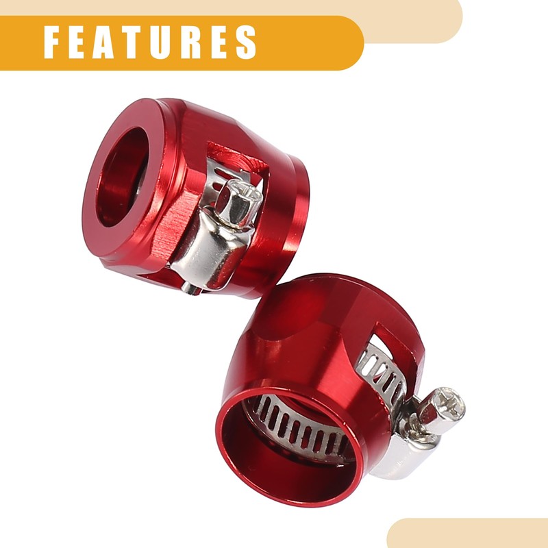 Partuto 4 Pcs An10 Universal Hose Finisher Clamp - Aluminum